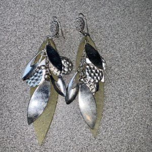 3 for $65 - "Synonym" leather earrings